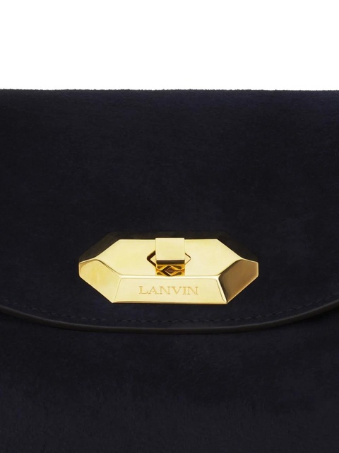 Lanvin Sac Compagnon suede shoulder bag - Blue - zdjęcie produktu nr 2