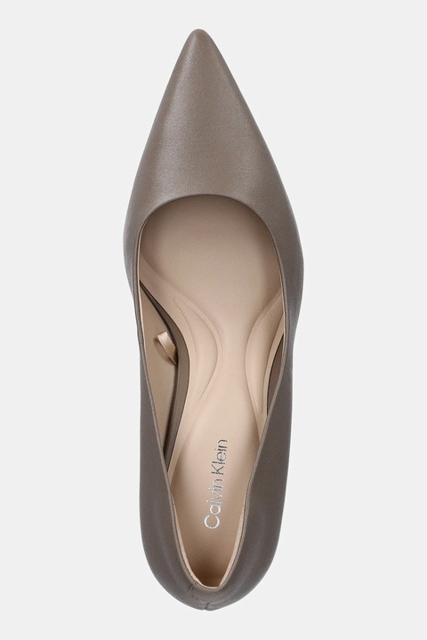 Calvin Klein szpilki skórzane ESS STILETTO 70 kolor brązowy HW0HW02607 - zdjęcie produktu nr 2