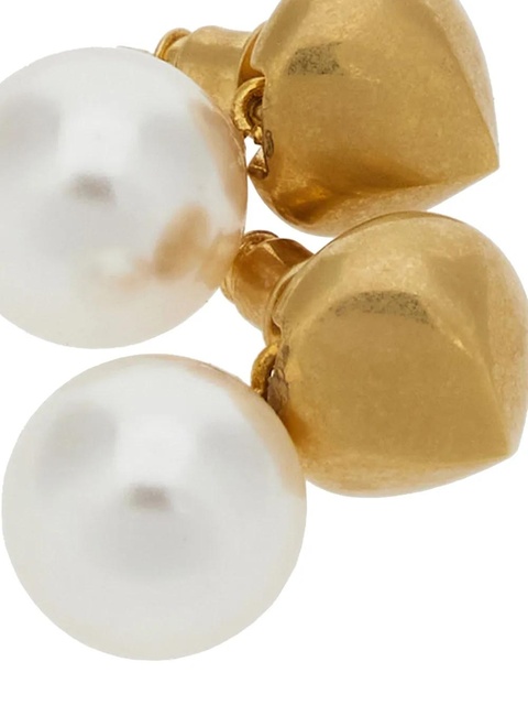 Ferragamo logo-engraved bead-pendant earrings - Gold - zdjęcie produktu nr 1