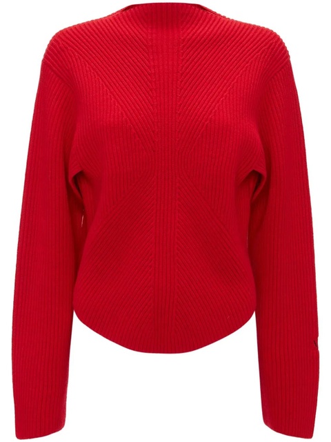 Victoria Beckham logo-embroidered wool-blend jumper - zdjęcie produktu nr 1