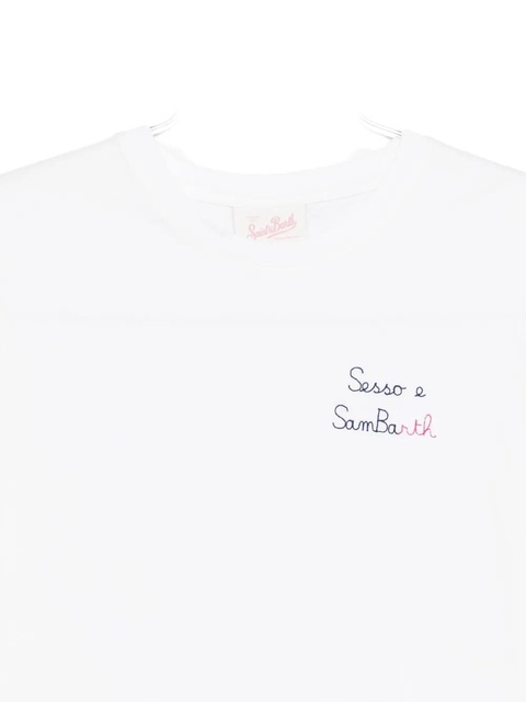 MC2 Saint Barth logo-embroidered T-shirt - White - zdjęcie produktu nr 2