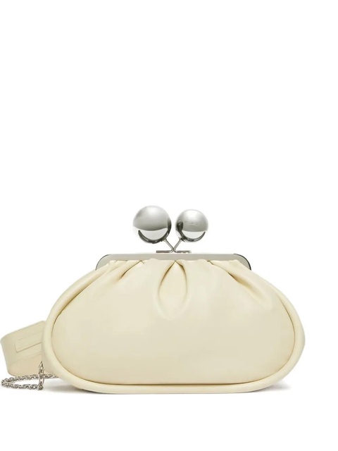 Weekend Max Mara small Milvanew pleated ball-embellished clush bag - Neutrals - zdjęcie produktu nr 1