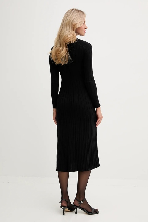Pepe Jeans sukienka kolor czarny midi dopasowana PL9537749 - zdjęcie produktu nr 2