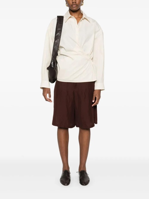 LEMAIRE straight-collar twisted shirt - Neutrals - zdjęcie produktu nr 2