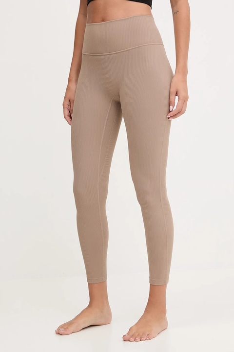 adidas Performance legginsy do jogi All me damskie kolor beżowy gładkie JW7589 - zdjęcie produktu nr 1