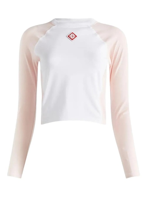 Casablanca logo-patch raglan-sleeve top - White - zdjęcie produktu nr 1