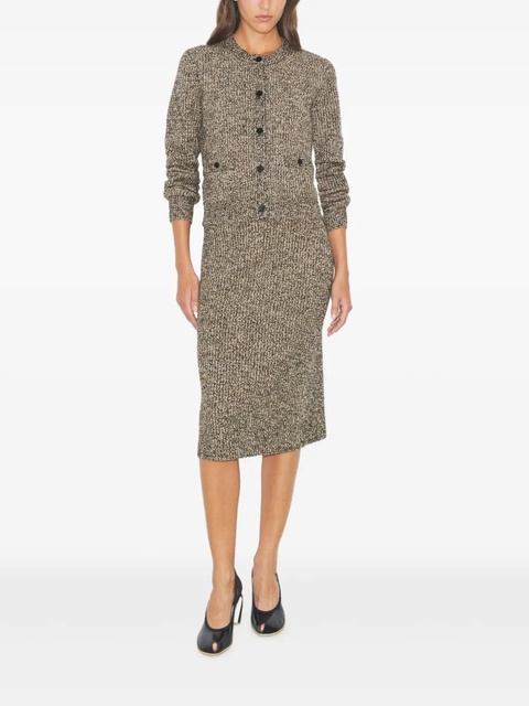 Tory Burch tweed ribbed skirt - Brown - zdjęcie produktu nr 1