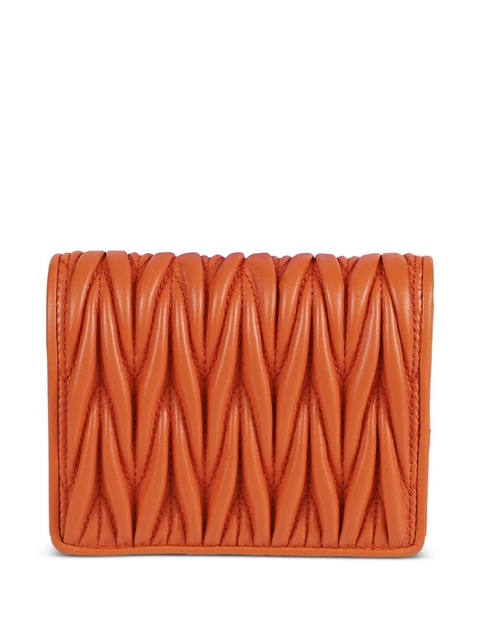 Miu Miu matelassé logo wallet - Orange - zdjęcie produktu nr 1