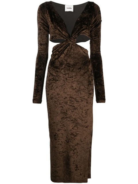 Nanushka Zanee cut-out midi dress - Brown - zdjęcie produktu nr 1