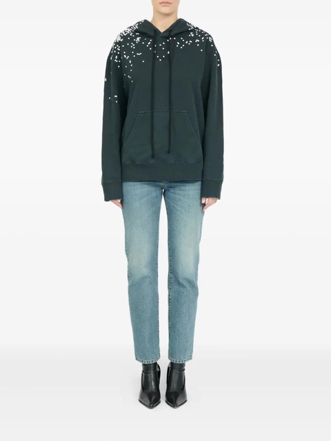 MM6 Maison Margiela speckled-print hoodie - Green - zdjęcie produktu nr 2