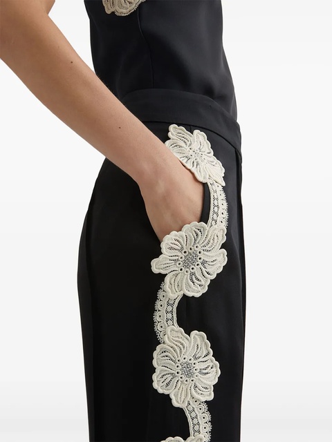 Jil Sander embroidered trousers - Black - zdjęcie produktu nr 2