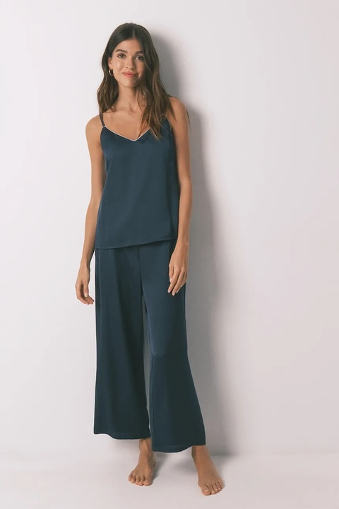 women'secret piżama damska kolor granatowy satynowa 2542472 - zdjęcie produktu nr 1