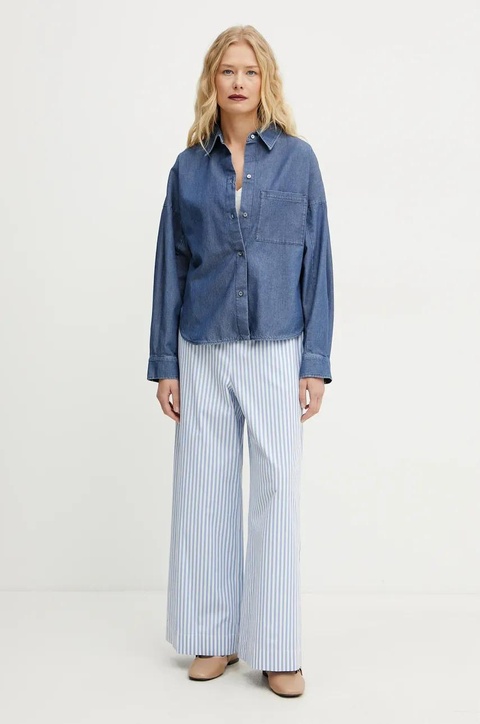 Weekend Max Mara t-shirt lniany damski kolor biały 2515941012600 - zdjęcie produktu nr 2
