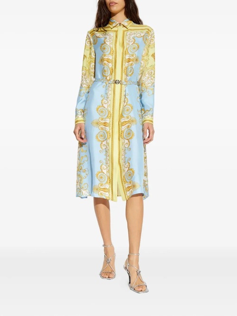 Versace Medusa-buckle printed midi dress - Blue - zdjęcie produktu nr 2