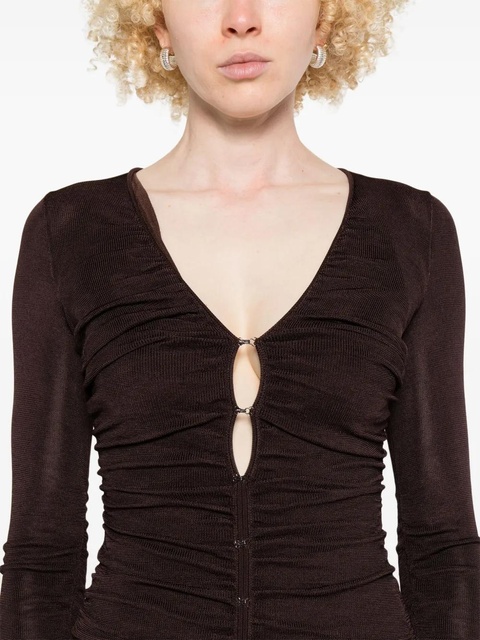 Self-Portrait fine-knit dress - Brown - zdjęcie produktu nr 2