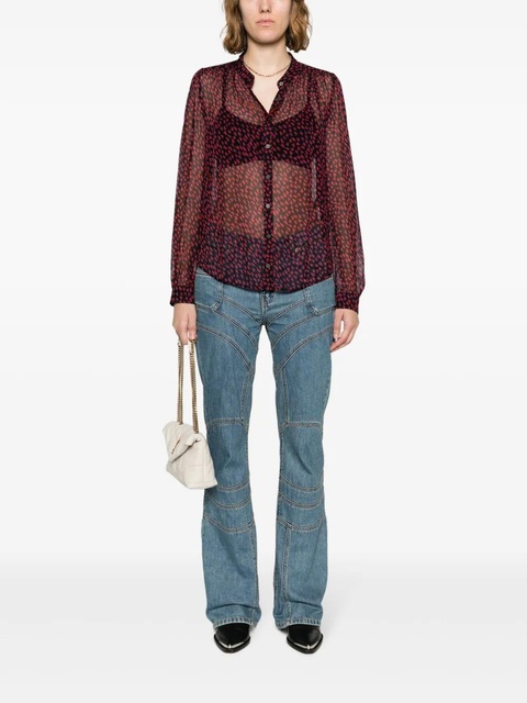 Zadig&Voltaire Tino Crush semi-sheer shirt - Black - zdjęcie produktu nr 1