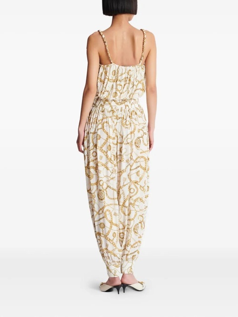 Balmain graphic-print jumpsuit - White - zdjęcie produktu nr 2