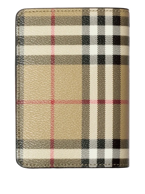 Burberry checkered passport holder - Neutrals - zdjęcie produktu nr 2