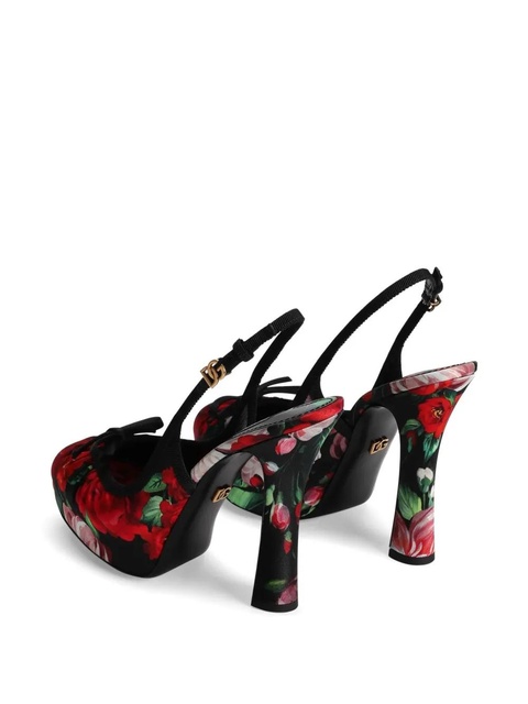 Dolce & Gabbana floral-print pumps - Black - zdjęcie produktu nr 1