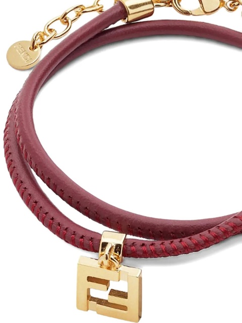 FENDI Forever leather bracelet - Red - zdjęcie produktu nr 2
