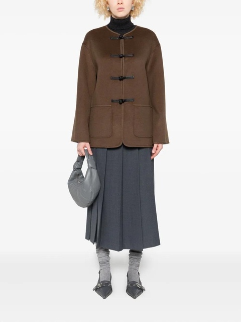 Róhe toggle-fastening patch-pocket jacket - Brown - zdjęcie produktu nr 2