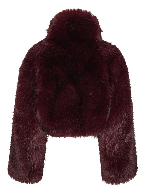 ROTATE BIRGER CHRISTENSEN high-collar faux-fur jacket - Red - zdjęcie produktu nr 2