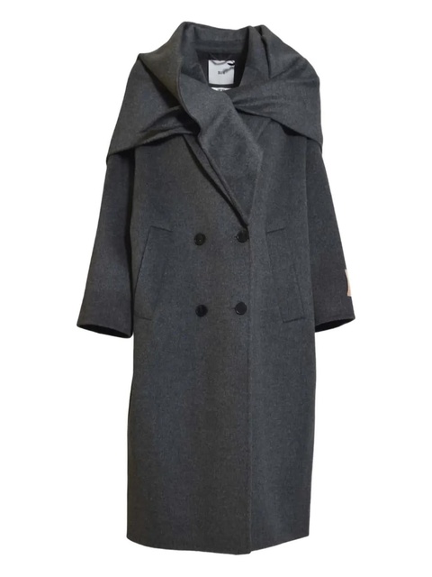 SOLOTRE double-breasted shawl-collar coat - Grey - zdjęcie produktu nr 1