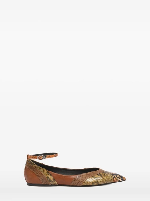 Marni ankle-strap pointed-toe flats - Brown - zdjęcie produktu nr 1