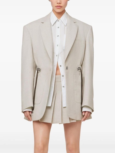 Rabanne mottled wool blazer - Neutrals - zdjęcie produktu nr 2