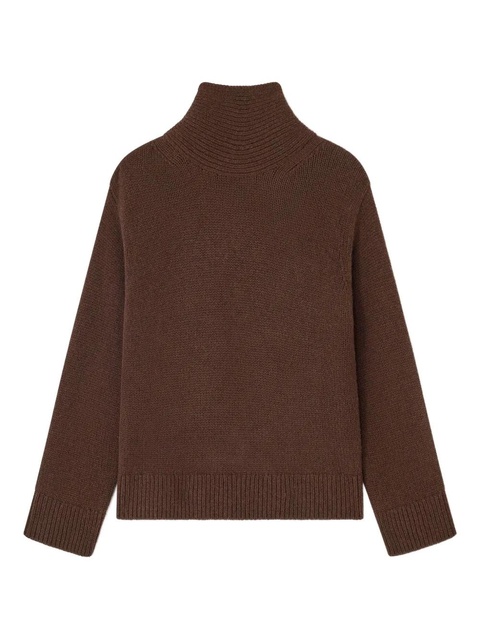 GANNI high-neck open-back pullover - Brown - zdjęcie produktu nr 2