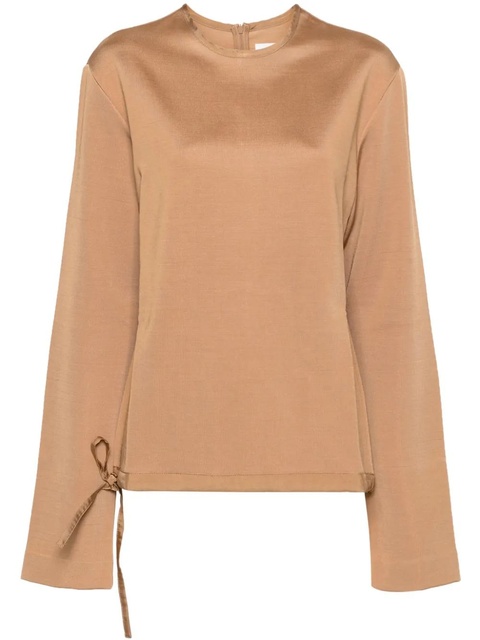 Jil Sander crew-neck long-sleeve sweatshirt - Brown - zdjęcie produktu nr 1