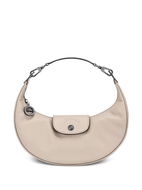 Longchamp Le Pilage curved leather shoulder bag - Pink - zdjęcie produktu nr 1