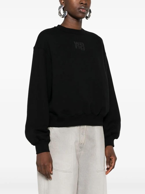 Alexander Wang logo-embossed cotton sweatshirt - Black - zdjęcie produktu nr 2