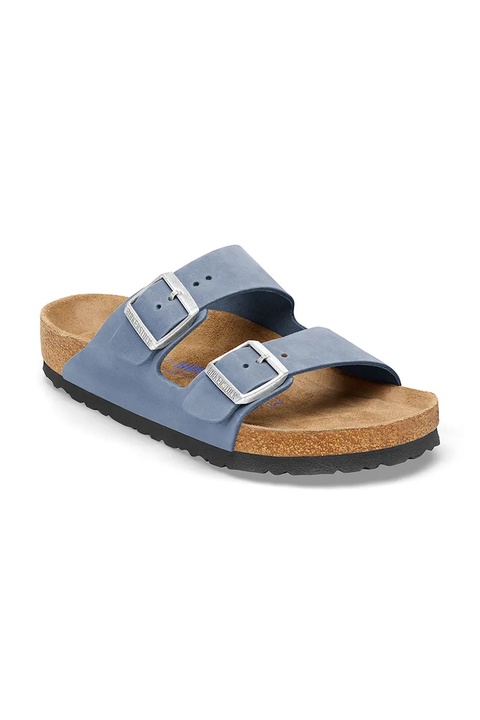Birkenstock klapki skórzane Arizona damskie kolor niebieski 1030864 - zdjęcie produktu nr 2