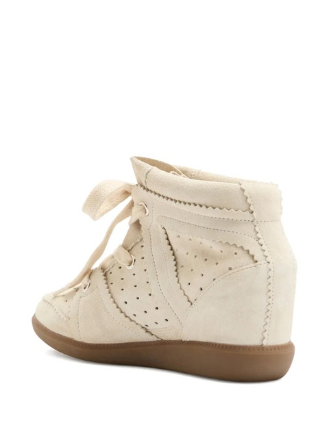 MARANT ÉTOILE Bobby perforated scalloped-edge sneakers - Neutrals - zdjęcie produktu nr 2