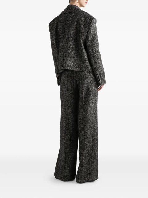 Dolce & Gabbana pleated tweed trousers - Black - zdjęcie produktu nr 2