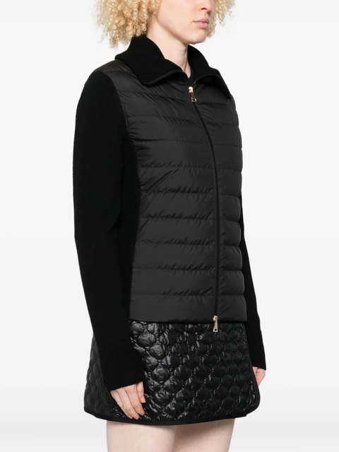 Moncler quilted knit-panel puffer jacket - Black - zdjęcie produktu nr 1