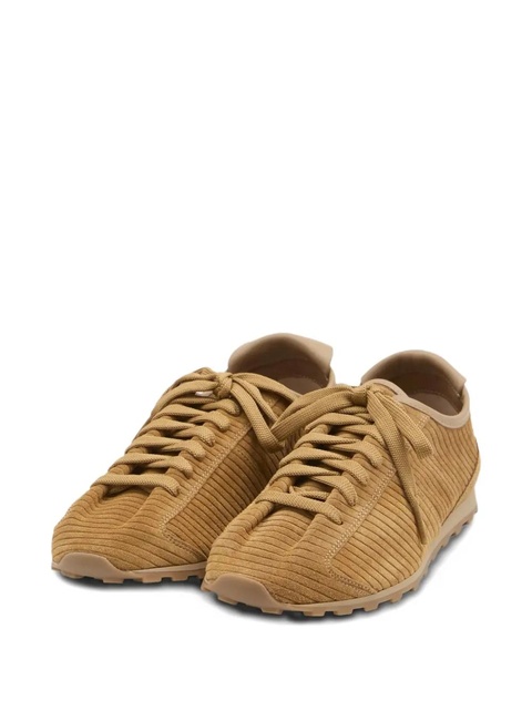 Jacquemus The Tennis embossed-suede sneakers - Brown - zdjęcie produktu nr 1