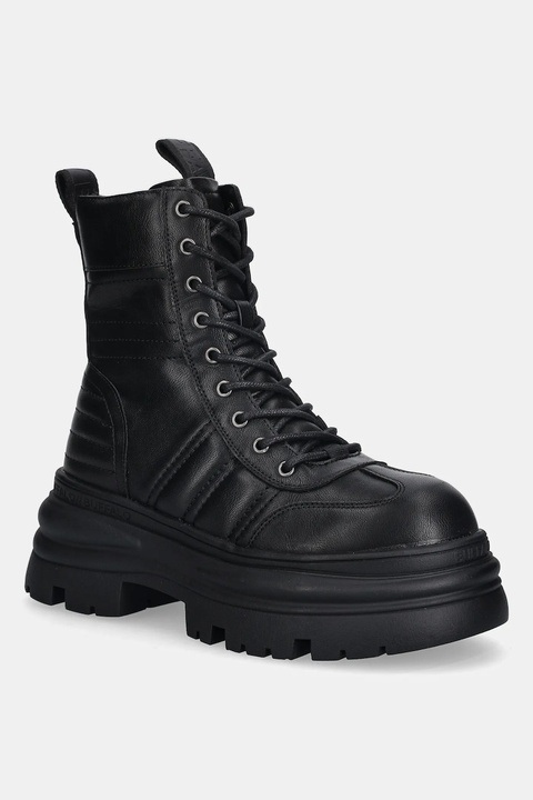 Buffalo workery Dione Lace Up Mid kolor czarny na platformie 1622607-BLK - zdjęcie produktu nr 2