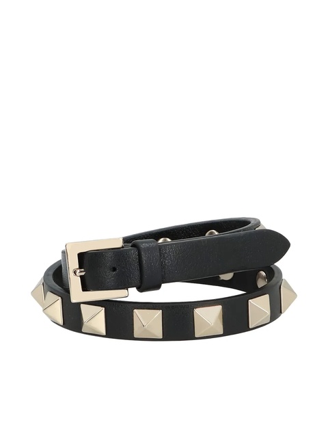 Valentino Garavani Rockstud leather bracelet - Black - zdjęcie produktu nr 2