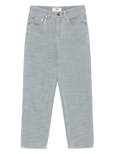 FENDI logo-embossed jeans - Blue - zdjęcie produktu nr 1