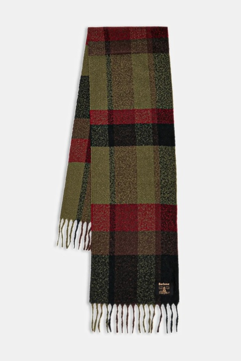 Barbour szalik kolor zielony wzorzysty USC0391 - zdjęcie produktu nr 1