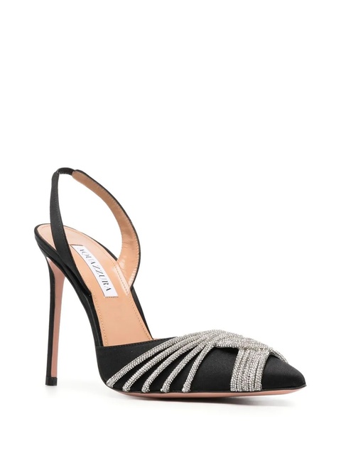 Aquazzura crystal-embellished 115mm heeled pumps - Black - zdjęcie produktu nr 2