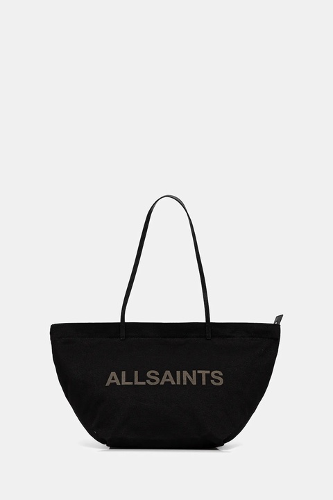 AllSaints torebka bawełniana SERAFINA kolor czarny W323XC - zdjęcie produktu nr 1