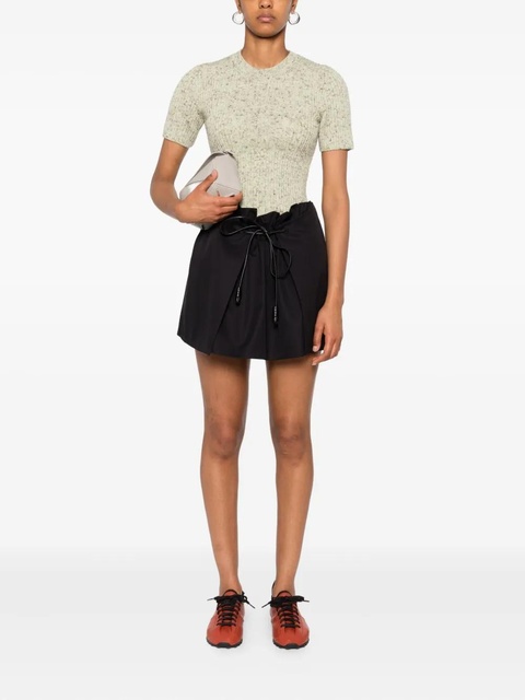 LOEWE drawstring-waist mini skirt - Black - zdjęcie produktu nr 2