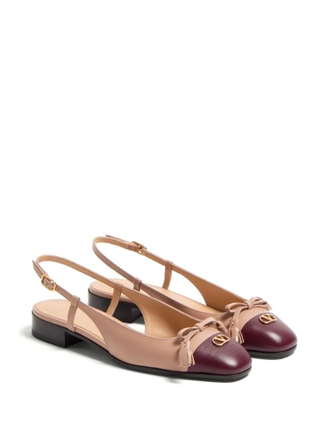 Valentino Garavani 25mm Valet Du Roi Kid slingback ballet flats - Neutrals - zdjęcie produktu nr 2
