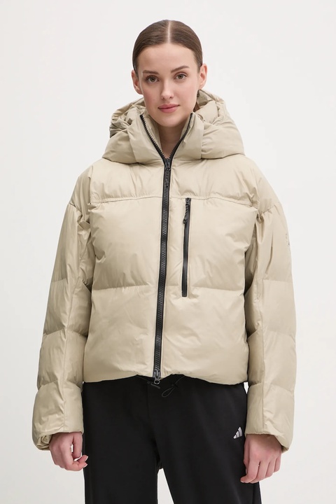 adidas by Stella McCartney kurtka TrueNature kolor beżowy zimowa oversize JI5198 - zdjęcie produktu nr 1