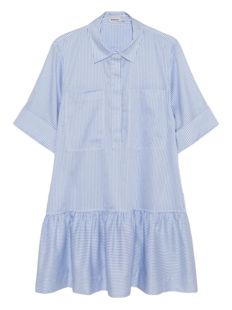 Simkhai Cris striped tiered shirt dress - Blue - zdjęcie produktu nr 1