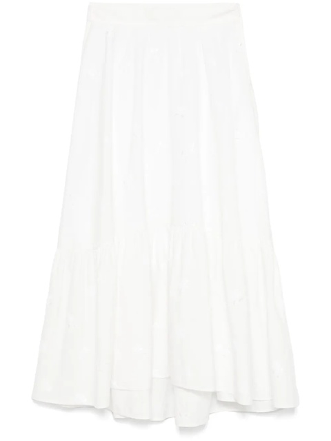 Maje floral-embroidered maxi skirt - White - zdjęcie produktu nr 1