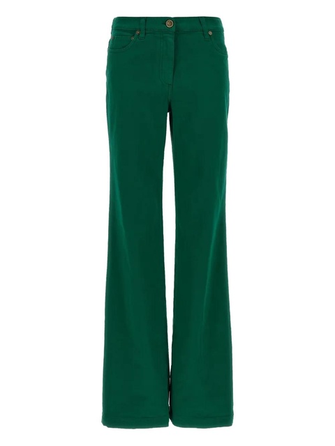 ETRO embroidered-logo back-patch trousers - Green - zdjęcie produktu nr 1